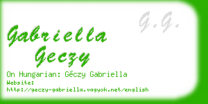 gabriella geczy business card