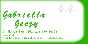 gabriella geczy business card